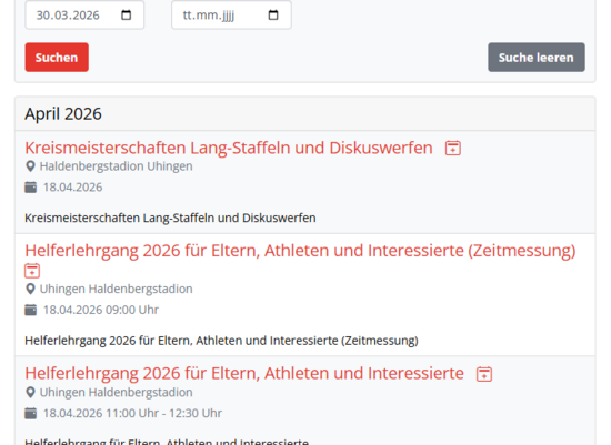 Was läuft im April '26?