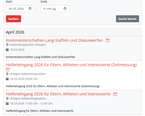 Was läuft im April '26?